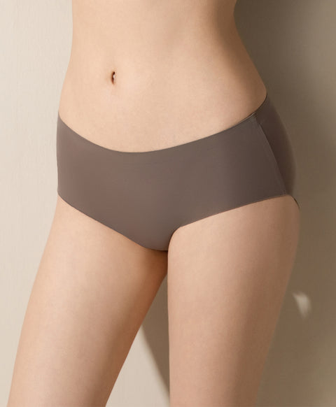Simple Laminated Low Waist Hipster Panties