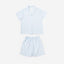 BedMood Mello Nothing Scheduled. Don't Ask. Polyester PJ Short Sleeves Top & Shorts Set - Blue