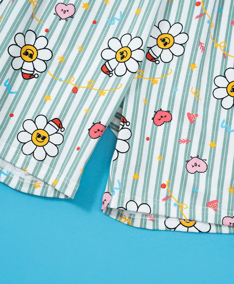 Jolly Smiley Short Sleeves PJ Top & Shorts Set