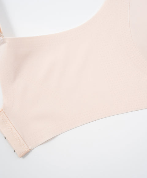 High Coverage Sculpting Side Panel Laminated Wireless Bralette with Back Hooks
