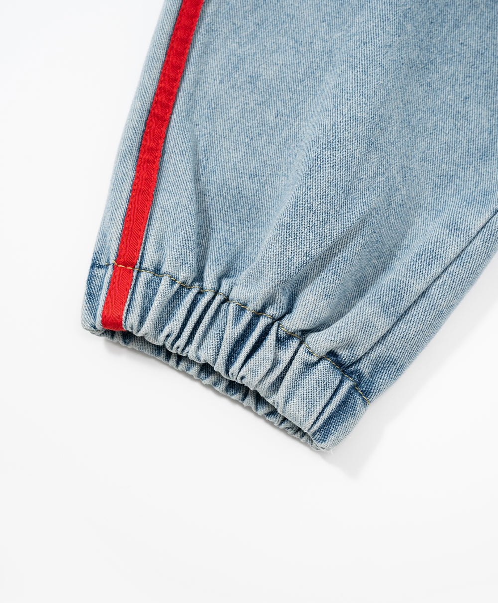 Call Me Lucky Denim Drawstring Long Pants