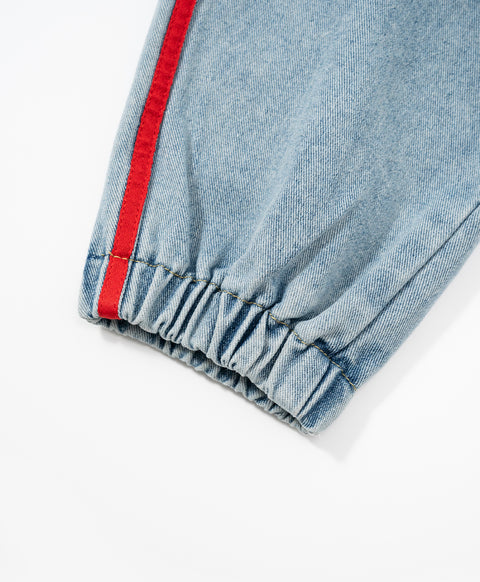 Call Me Lucky Denim Drawstring Long Pants