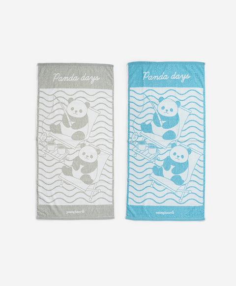 Fishing Panda Graphic Cotton Bath Towel