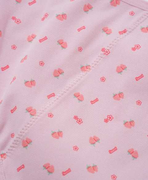 Berry Stressed Cotton Mid Waist Midi 2pcs Sanitary Panties Pack