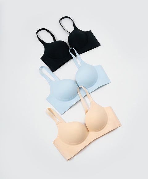 Laminated Clean Cut 3/4 Cup Wireless Demi Bra