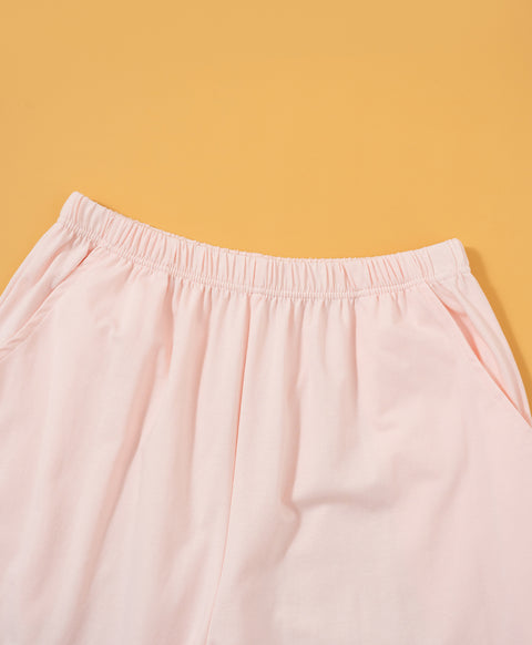 Delulu Power Hearts Short Sleeve Top & Long Pants PJ Set