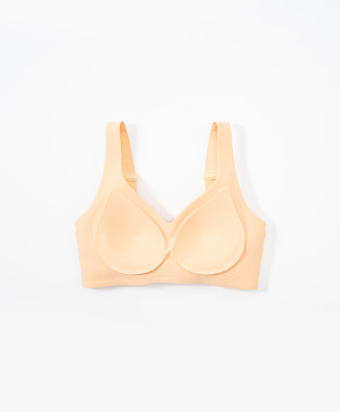 Marshmallow Kiss: Mirror Kiss V-Neck Wireless Bra with Adjustable Straps - New & Improved