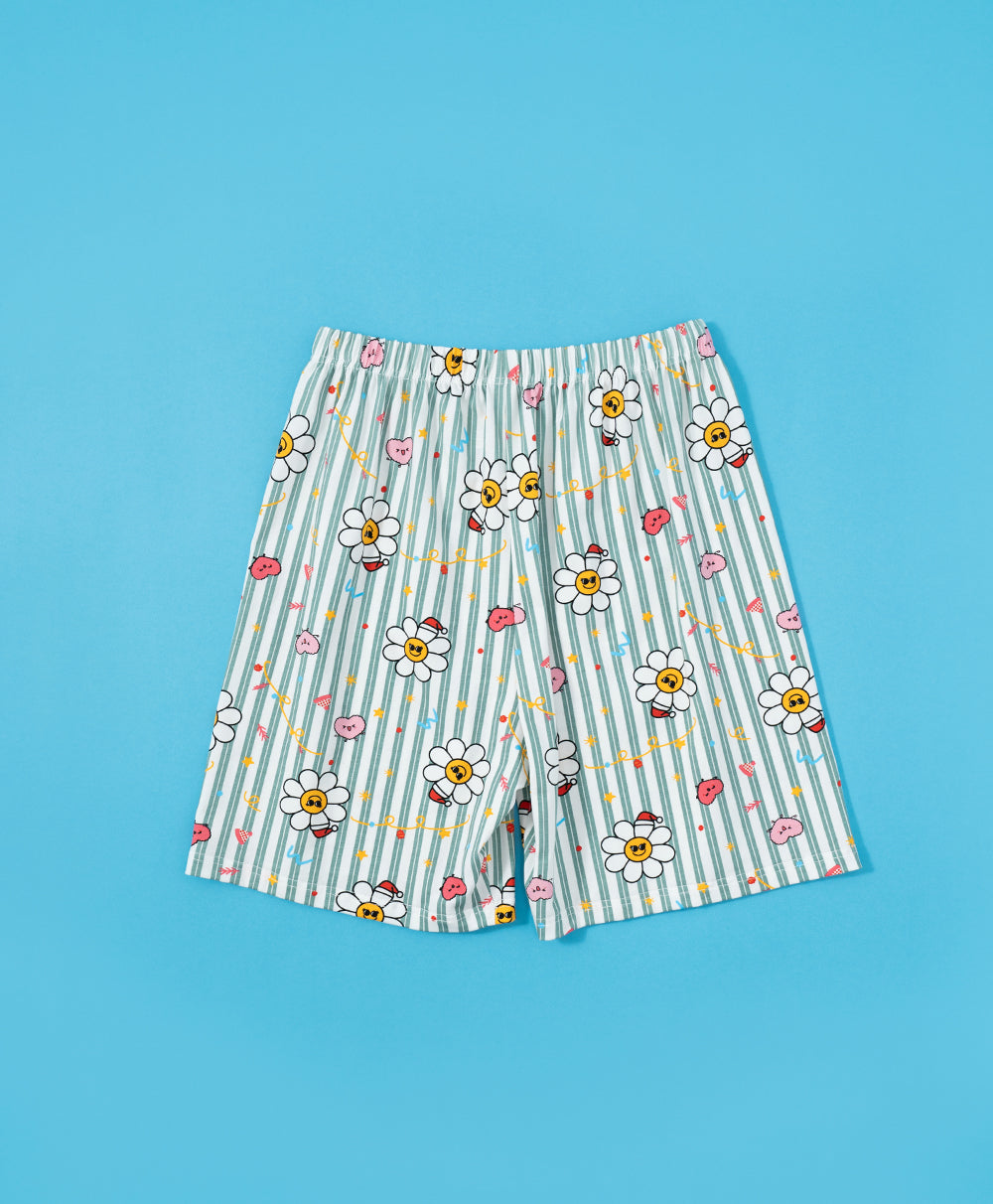 Junior Jolly Smiley Short Sleeves PJ Top & Shorts Set