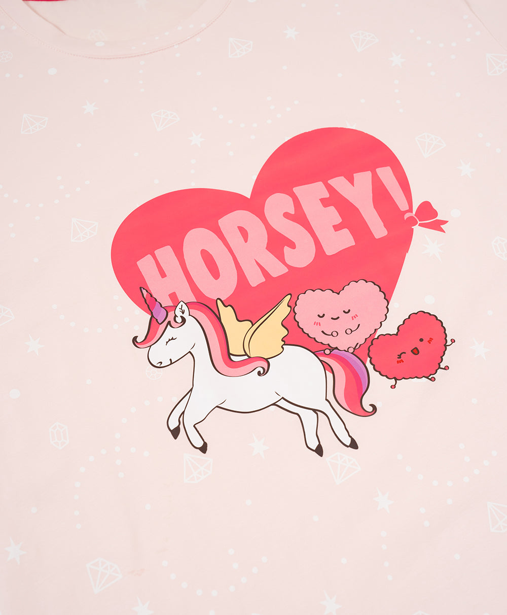 Junior Horsey Hooray! Long Sleeves Dress