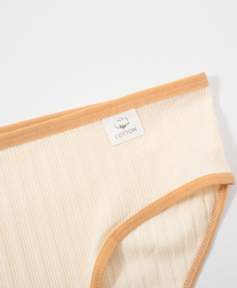 Autumn Touch Low Waist Midi Ribbed Cotton Panties
