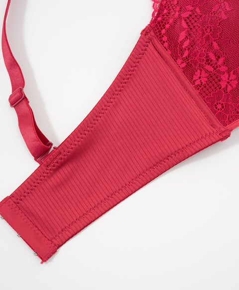 Spring Lace 3/4 Cup Full Coverage Wireless Bra