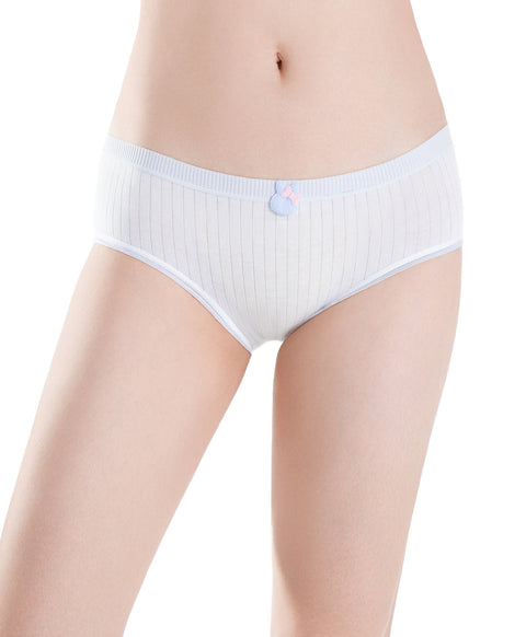 Lovely Charm Low Waist Midi Ribbed Cotton Panties