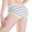 Preppy Stripes Low Waist Midi Ribbed Cotton Panties