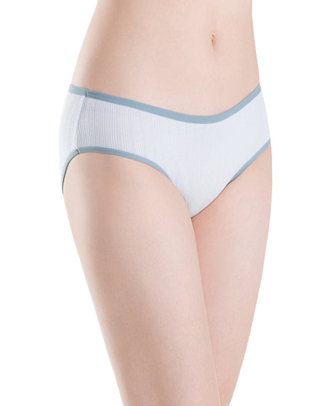 Autumn Touch Low Waist Midi Ribbed Cotton Panties
