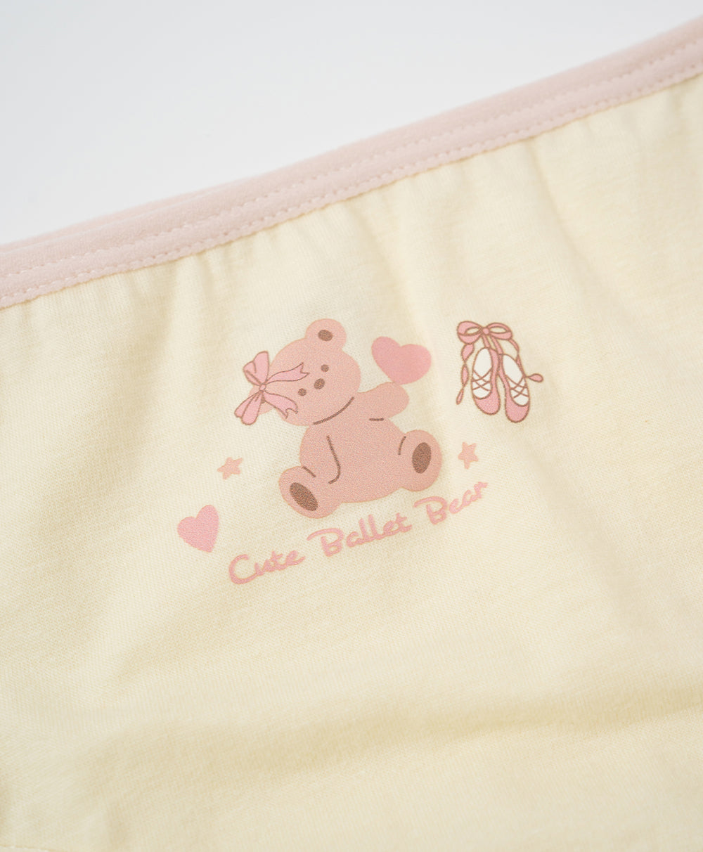 Junior Ballet Bear Cotton Low Waist Mini Panties