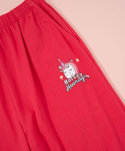 Junior Horsey Hooray! Short Sleeves Top & Pants Set