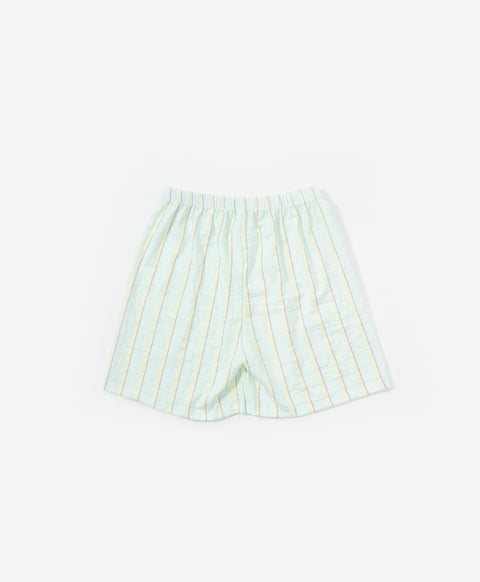 BedMood Cremo Currently Busy Doing Nothing Polyester PJ Short Sleeves Top & Shorts Set - Green
