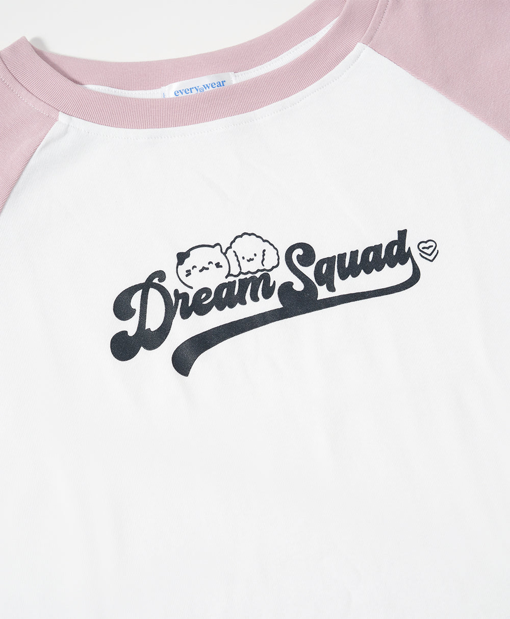Dream Squad Raglan Tight Fit Crop Tee