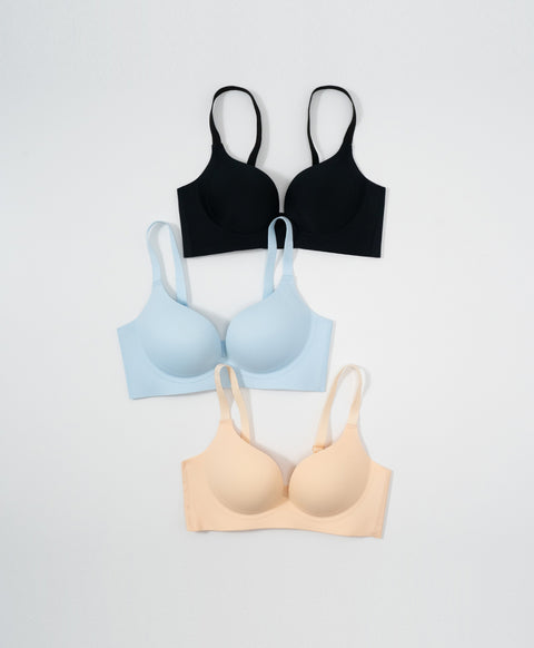 Laminated Clean Cut 3/4 Cup Wireless Demi Bra
