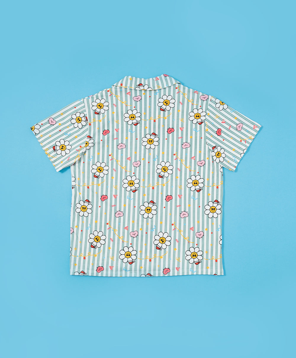 Junior Jolly Smiley Short Sleeves PJ Top & Shorts Set