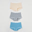 Rib Design Mid Waist Hipster Cotton Panties