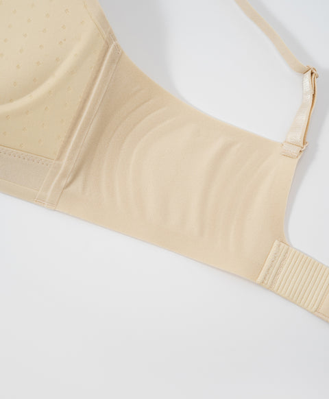 Second Skin Soft Seamless Wireless Low-Back Demi Push Up Plunge Bra