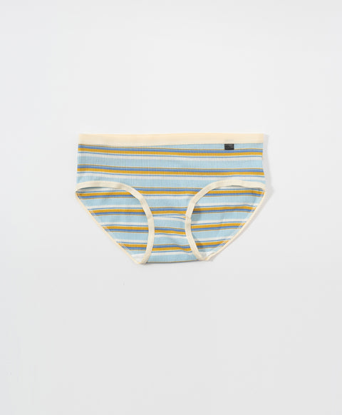 Preppy Stripes Low Waist Midi Ribbed Cotton Panties
