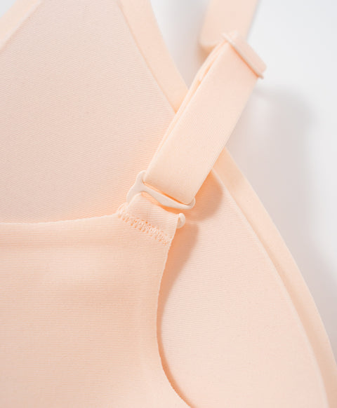 Marshmallow Kiss: Mirror Skin Triangle Wireless Bra with Back Hook – New & Improved