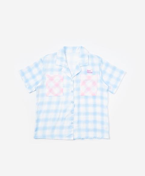 BedMood Cremo & Mello Join The Late Morning Coffee Club Polyester PJ Short Sleeves Top & Long Pants Set - Blue