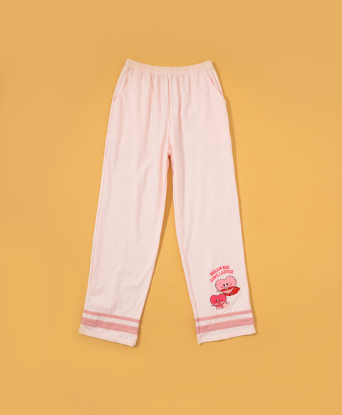 Delulu Power Hearts Short Sleeve Top & Long Pants PJ Set