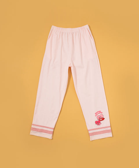 Junior Delulu Power Hearts Short Sleeves Top & Long Pants Set