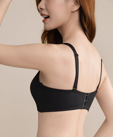 Simply Rib Comfort 3/4Cup Wireless Demi Bra (B Cup)