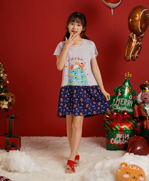 Junior Let it Snow Sleep Dress
