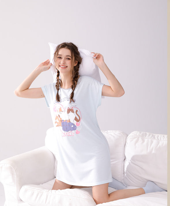 Cute Cat Club Sleep Dress