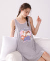 Cute Cat Club Sleeveless Sleep Dress