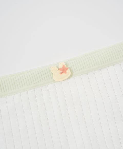 Lovely Charm Low Waist Midi Ribbed Cotton Panties
