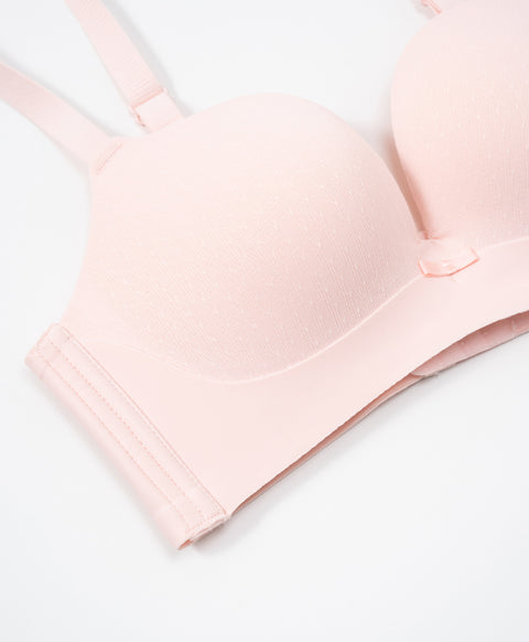 Blush Nightfall Jacquard 3/4 Cup Wireless Push Up Bra