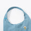 Stay Bloom Denim Smiley Tote Bag