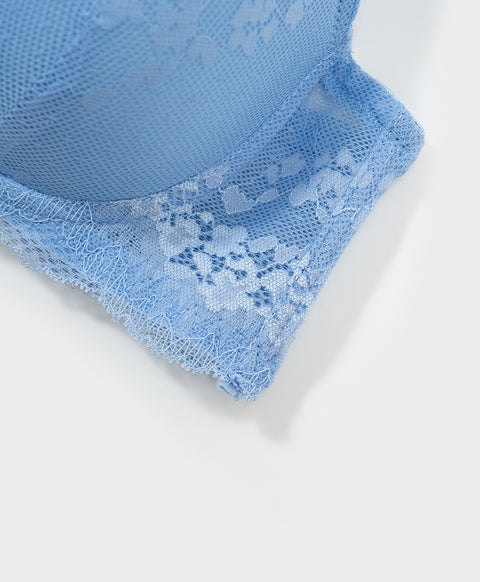 Lace Vintage Full Cup Coverage Underwired Bra (B Cup)