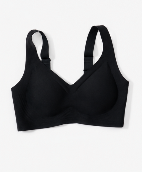 Marshmallow Kiss: Mirror Kiss V-Neck Wireless Bra with Adjustable Straps - New & Improved