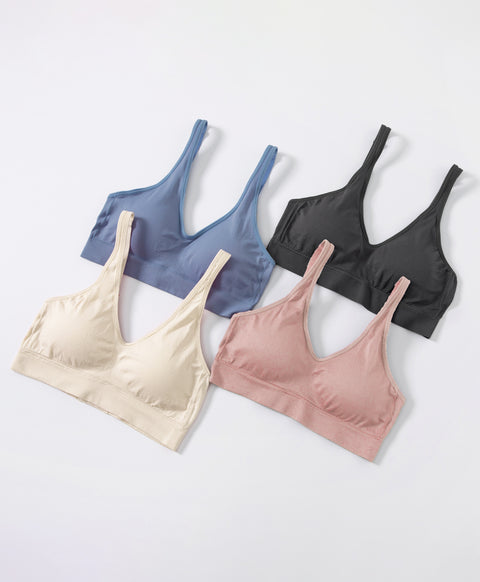 Seamless Plus Comfort V-Neck Bralette with Back Hook