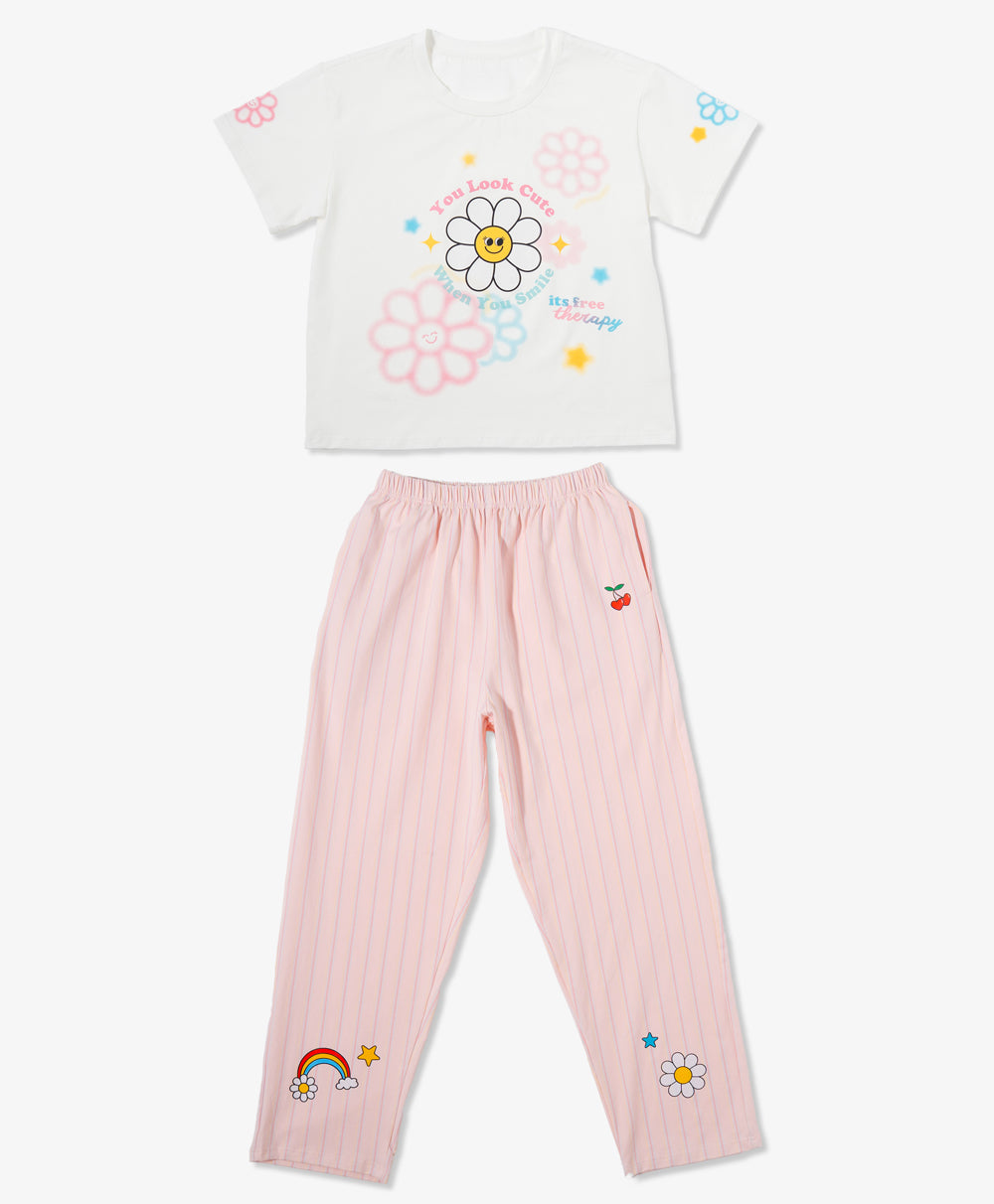 Junior Keep Smiling Tee & Pants Set