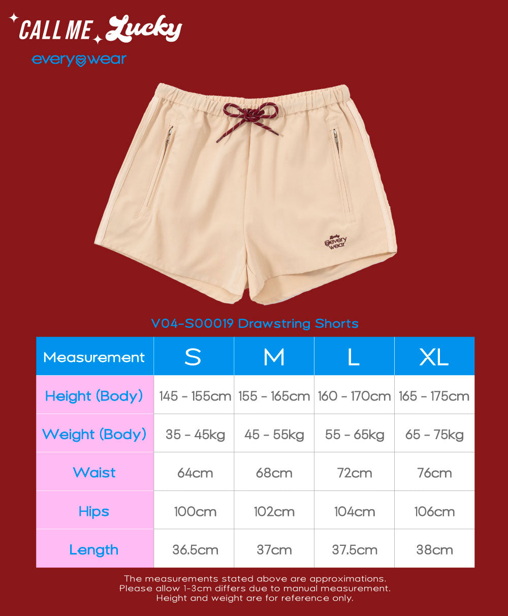 Call Me Lucky Drawstring Shorts
