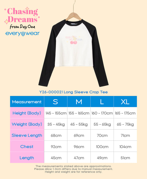 Chasing Dreams Long Sleeves Crop Tee