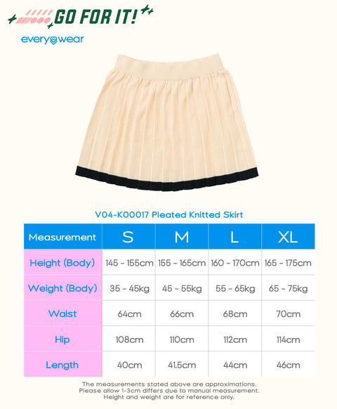 Go For It! Pleated Knitted Skirt