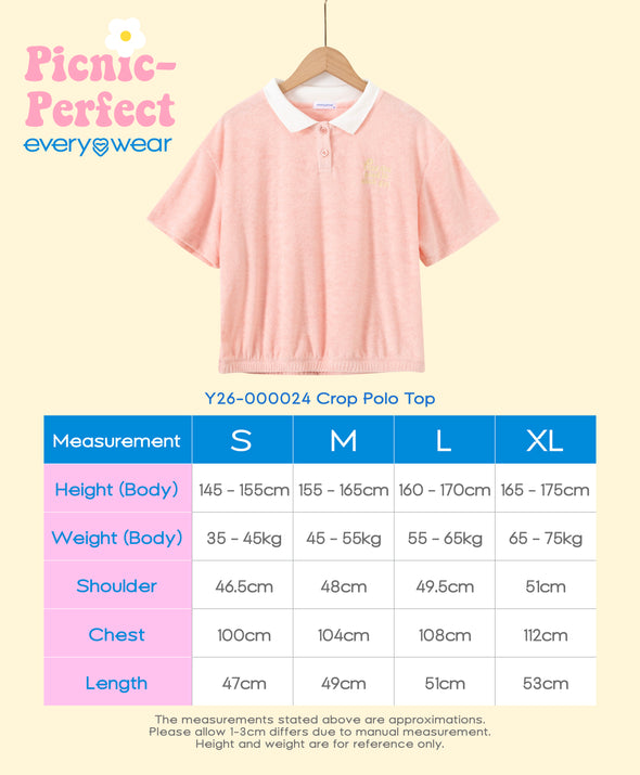 Picnic Perfect Crop Polo Top