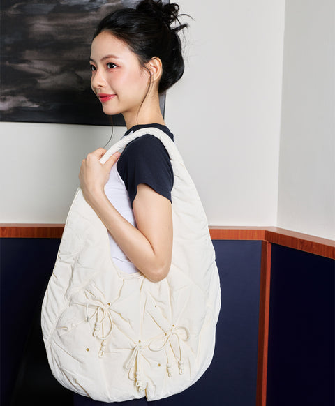 F.H.C Ribbon Hobo Tote Bag