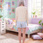 BedMood Cremo & Mello Late Morning Coffee Club Cotton Blend Long Sleeves Top & Shorts Set - Cream