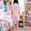 BedMood Cremo Doing Nothing Looks Good On Me Polyester PJ Short Sleeves Top & Shorts Set - Pink
