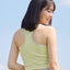 Stay Bloom Padded Stripes Ribbed Racerback Vest